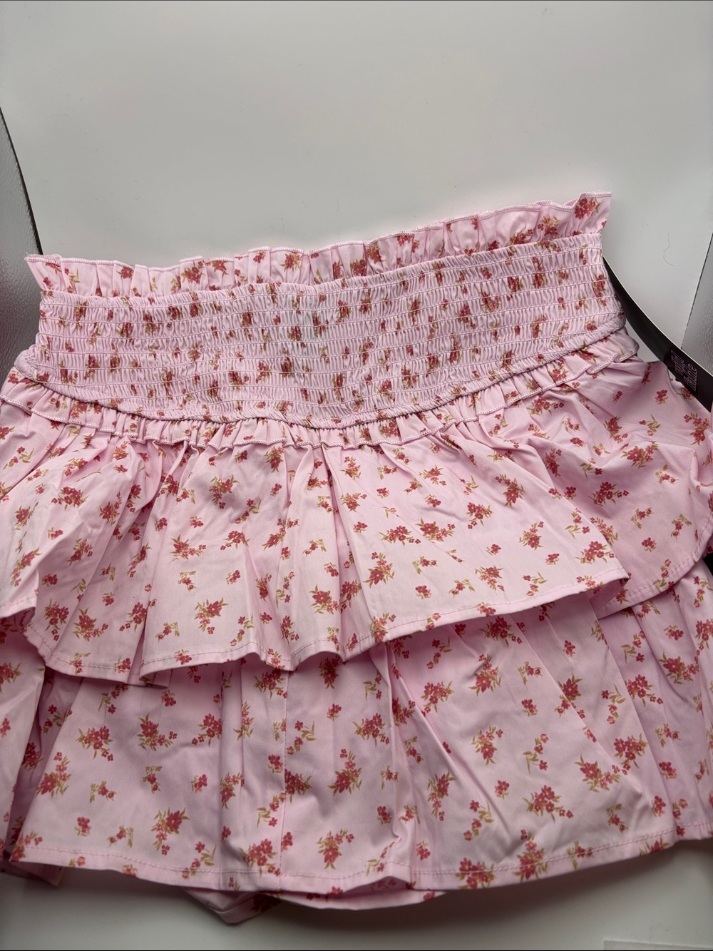 wild fable Pink Floral Smocked Tiered Skirt